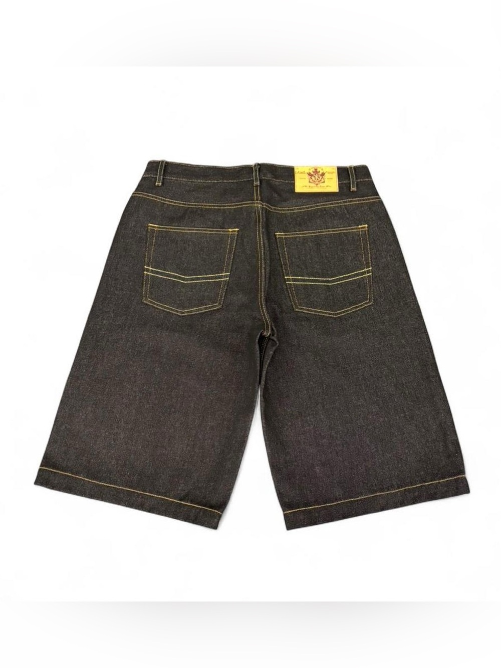VTG Y2K Beyond The Limit black baggy jorts raw denim skater hip hop Sz 34